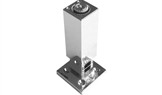 Nogica s priborom i regulacijom 33x33 H100 krom sjaj PVC Nogica s priborom i regulacijom 33x33 H100 krom sjaj PVC